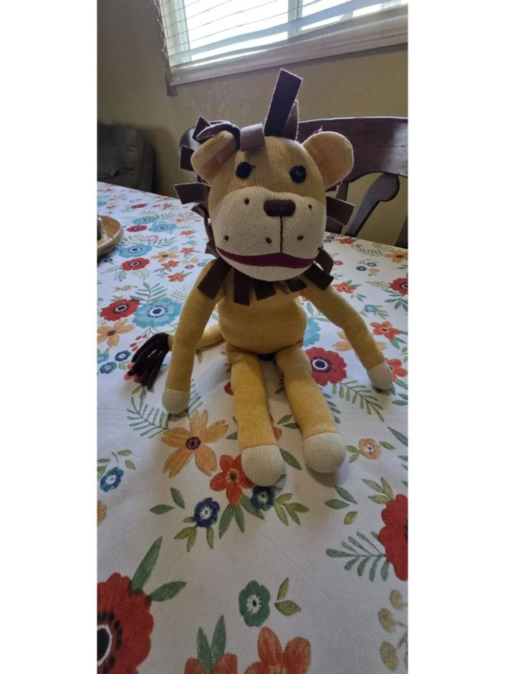 World Market Sock Lion Weighted 2006 Stuffed Animal Plush Toy